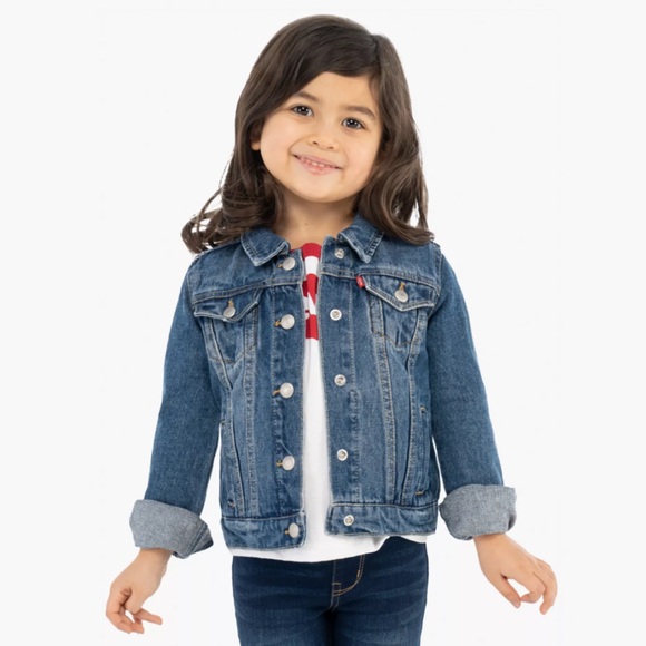 Levi's Kids Classic Blue Denim Trucker Jacket - Picture 2 of 4